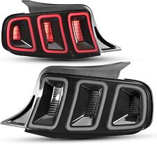 Sequential LED Tail Lights For 2010 2011 2013 2014 Ford Mustang Smoke Lamps Pair picture