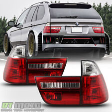 2000-2006 BMW E53 X5 Red Clear Tail Lights Brake Lamps Left+Right 00-06 4pcs Set picture