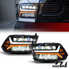 For 2009-2018 Dodge Ram Black Full LED Sequential Tube Quad Projector Headlights picture