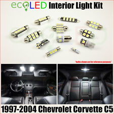 Fits 1997-2004 Chevy Corvette C5 WHITE LED Interior Light Package Kit 19 Bulbs picture