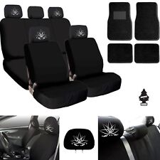 For Hyundai New Lotus Car Truck SUV Seat Covers Headrest Floor Mats Full Set  picture
