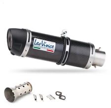 LEO VINCE CARBON EXHAUST SLIP ON MOTORCYCLE STREET BIKE MUFFLER UNIVERSAL FIT picture