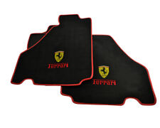 Floor Mats For Ferrari F430 2004-2009 Tailored Carpets With Emblem & Red Rounds picture
