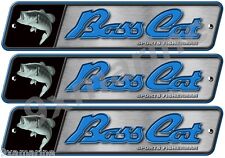 3 Bass Cat Boats Classic Vintage Stickers Remastered picture