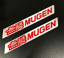 2X Red JDM Mugen Chrome Badge Emblem Side Spoiler Fit For ALL CARS picture