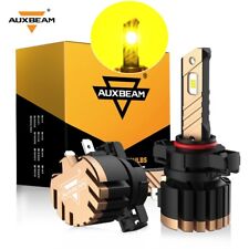 AUXBEAM Fanless H16 5202 LED Fog Light Bulbs Kit Driving Lamps 3000K Yellow 2PCS picture