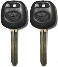 2 NEW TOYOTA REPLACEMENT UNCUT TRANSPONDER 4D CHIP CAR IGNITION KEY - WITH LOGO picture
