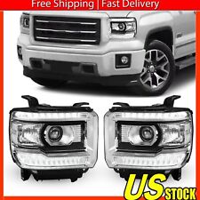 OE Style LED DRL Head Lights Lamps Set For 2014-2018 GMC Sierra 1500 2500 3500 picture