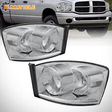 Chrome Housing Clear Corner Headlight For 2006-2009 Dodge RAM 1500 2500 3500 New picture