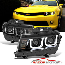 [CCFL U Style Tube] 2014 2015 For Chevy Camaro Projector Black Headlights Pair picture