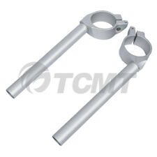 50mm Handlebar Handle Bar Clip On Silver Fit For YAMAHA YZF R6 600 2006-16 07 08 picture