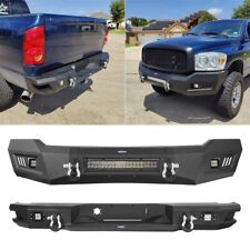 TEXTURED BLACK STEEL FRONT + REAR BUMPER BARS COMBO FOR 2006-2008 DODGE RAM 1500 picture