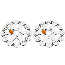 2PCS 11.5 Skull Polished Front Brake Rotor for Harley Touring Electra Glide picture