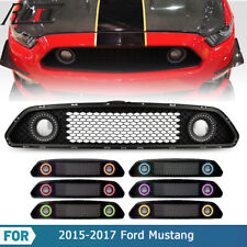 Front Upper Grill Mesh Grille w/RGB Color DRL For 2015-2017 Ford Mustang S550 picture