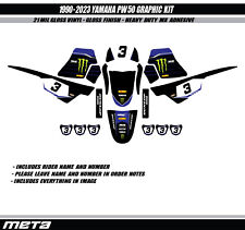 1990-2024 YAMAHA PW50 FACTORY GRAPHIC KIT with RIDER NUMBER MOTOCROSS DECALS picture