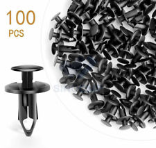 100x 8mm Hole Plastic Car Bumper Clips Fender Push in Fastener Rivets New picture