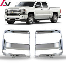 For 2016 17 2018 Chevy Silverado 1500 HID/LED Chrome Headlights Bezel Trim Cover picture