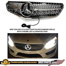 E-Class Coupe Diamond Silver Grille Illuminated Led Star New 2010-2013 picture
