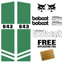 Bobcat 643 Skid Steer Set Vinyl Decal Sticker Kit 9 PC SET + FREE APPLICATOR USA picture