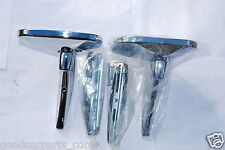 FOR Universal Fender View Mirrors Vintage Classic Car Side Wing Mirrors Square picture
