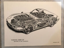 Toyota 2000 GT Cutaway- S.Yoshikawa Rare Stunning Car Poster Own It picture