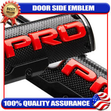 2PCS 3D Black Red For PRO Side Emblem Door Fender Badge Raised Sticker Universal picture