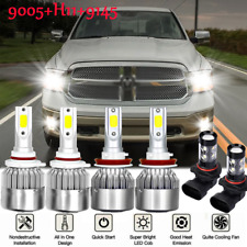 6x LED Headlight Hi/Lo beam Fog Bulbs for 2009-17 Dodge Ram 1500 2500 3500 4500 picture
