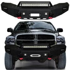 Fits 2006-2009 Dodge Ram 2500 3500 Textured Front Bumper w/Winch Plate & Lights picture