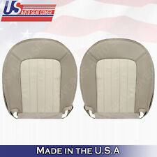 2002 TO 2005 Mercury Mountaineer FRONT BOTTOMS Perf Leather Cover 2tone Tan picture