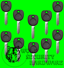 Lot of Ten (10) Chevy Bowtie Logo Uncut Key Blank Black Plastic Head  picture