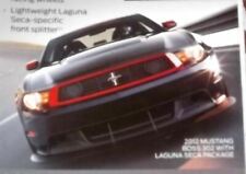 MINT NEW 2012 FORD MUSTANG BOSS 302 LAGUNA SECA DEALER ONLY LITERATURE BROCHURE picture