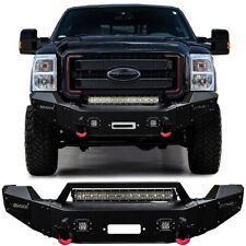 Vijay For 2011-2016 3rd Gen F250 F350 Front Bumper w/5xLED Lights + Winch Plate picture