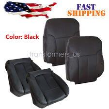 For 2009-2013 2014 Ford F150 Lariat Front Leather Bottom Top Seat Cover Black picture