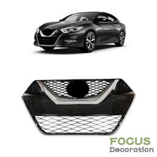 For 2016-2017 Nissan Maxima Front Bumper Upper Grille Chrome Black Grill Kit picture