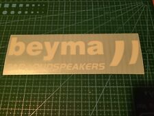 BEYMA  CAR LOUDSPEAKERS VINYL STICKER 7''X2'' COLOR  white gloss (MUSIC SOUND) picture