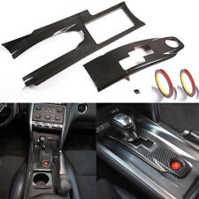 3pcs Real Carbon Fiber for Nissan GTR R35 Central Console Gear Shift Panel Cover picture