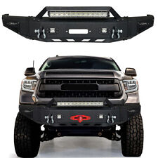 Fit 2014-2021 Tundra Texture Black Front Bumper with Winch Plate and LED lights picture