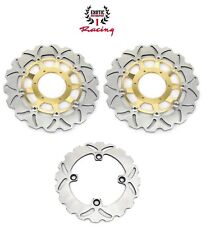 Front & Rear Brake Disc Rotors For Honda CBR 1000 RR 2008-2016 Wave Rotors Gold picture