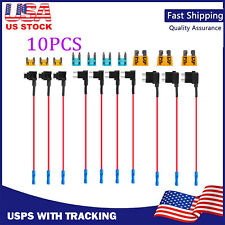 10pc 12V Car Add-a-Circuit Fuse Adapter w/ Standard & Mini Tap Blade Fuse Holder picture