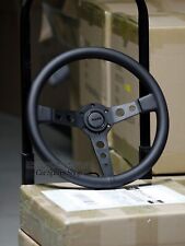 MOMO prototipo P5 Black Edition 350mm 14' Genuine Leather Sport Steering Wheel picture