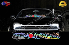 Stay Humble Windshield Window Oil Slick Holographic JDM Japanese Sticker Decal  picture