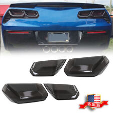 For 2014-2019 C7 Corvette Rear Tail Light Blackout Kit 4PC Molded Smoked Acrylic picture