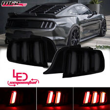 For 2015-2022 Ford Mustang LED Tail Lights Sequential Turn Signal Black Smoked picture