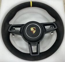 BLACK ALCANTARA Porsche Steering Wheel991.2 911CaymanBoxsterMacanCayenne. picture