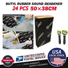 Butyl Sound Deadening Mat 24Sheets 50x38cm Car Vibration Proofing 49ft2 1.5mm picture