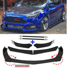 For Ford Focus ST RS Front Bumper Lip Splitter Chin Spoiler Glossy + Strut Rods picture