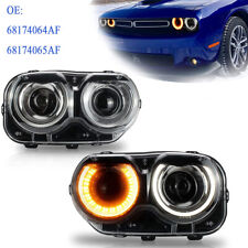 For 2015-2019 Dodge Challenger A Pair Of Halogen Headlights  RH +LH picture