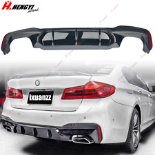 For 17-23 BMW G30 5 Series W/ M Sport Bumper M5 Style Glossy Black Rear Diffuser picture
