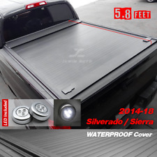 2014 - 2020 Silverado/Sierra 5.8ft Aluminum Retractable Tonneau Cover + LED picture