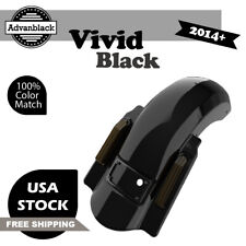 Advan Vivid Black No Cutout Dominator Stretched Rear Fender For Harley 2014+ picture